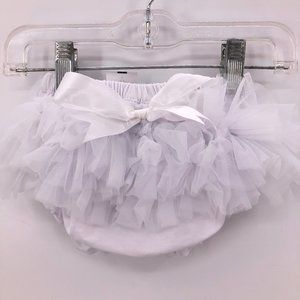 🎪NWT Couture Clips white ruffly bow diaper cover